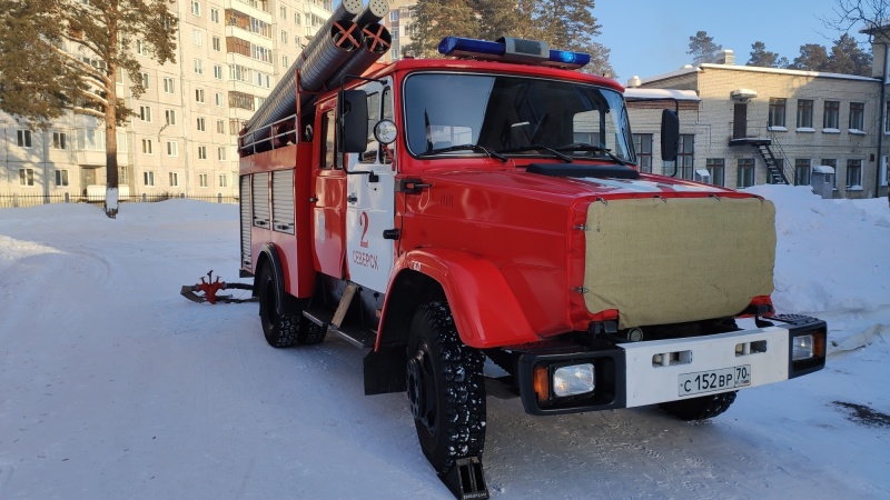 Пожарно-тактическое учение прошло в Северской школе-интернате (20.01.2021)