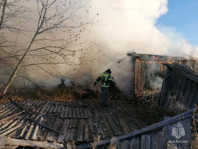 Пожар в н.п. Полуденовка Верхнекетского района