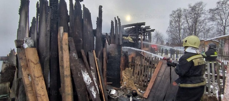 Пожар в н.п. Лучаново Томского района