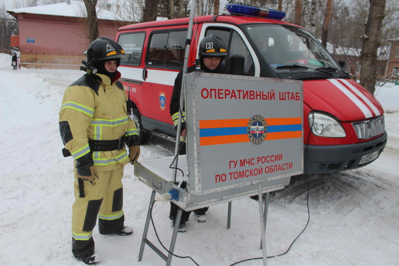 Пожарно-тактическое учение в Томской клинической психиатрической больнице (24 февраля 2022 года)